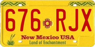 NM license plate 676RJX