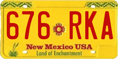NM license plate 676RKA
