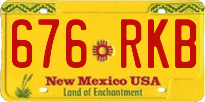 NM license plate 676RKB
