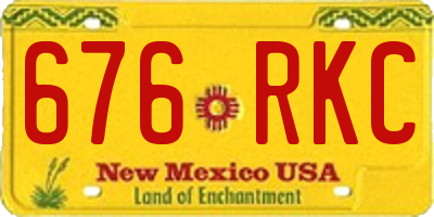 NM license plate 676RKC