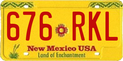 NM license plate 676RKL