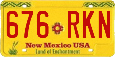 NM license plate 676RKN