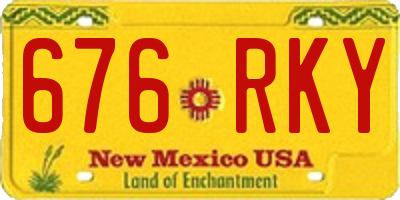 NM license plate 676RKY