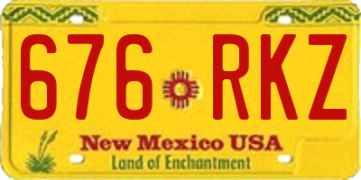 NM license plate 676RKZ