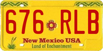 NM license plate 676RLB