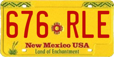 NM license plate 676RLE