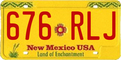 NM license plate 676RLJ