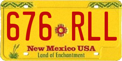 NM license plate 676RLL