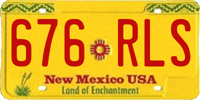 NM license plate 676RLS