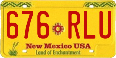 NM license plate 676RLU