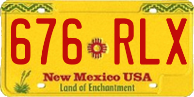 NM license plate 676RLX
