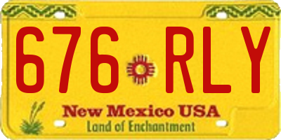 NM license plate 676RLY