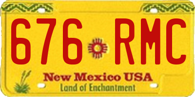 NM license plate 676RMC