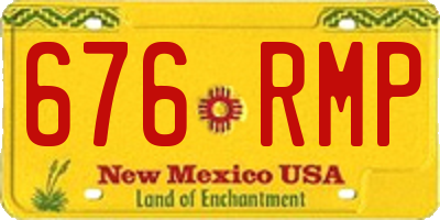 NM license plate 676RMP