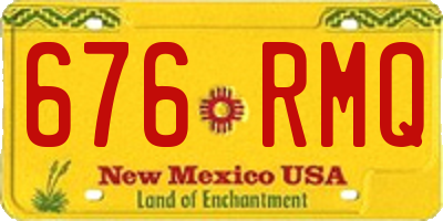 NM license plate 676RMQ