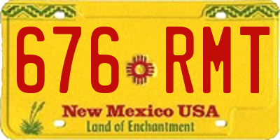 NM license plate 676RMT