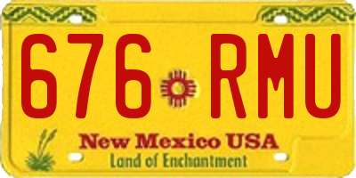 NM license plate 676RMU