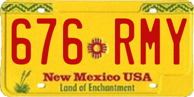 NM license plate 676RMY