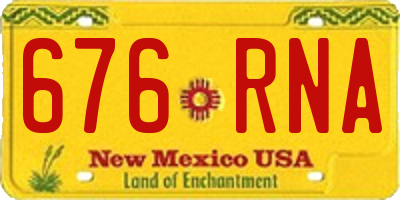 NM license plate 676RNA