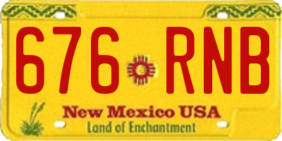 NM license plate 676RNB