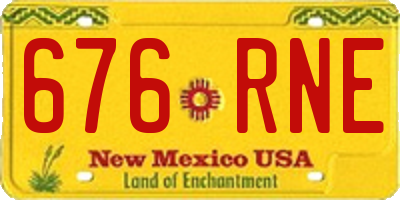 NM license plate 676RNE