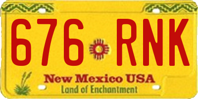 NM license plate 676RNK
