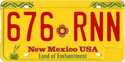 NM license plate 676RNN