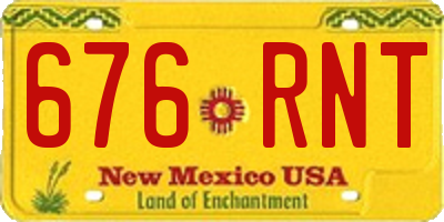 NM license plate 676RNT
