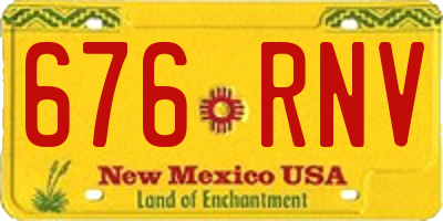 NM license plate 676RNV