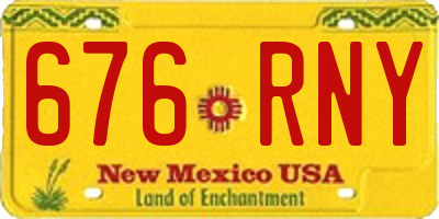 NM license plate 676RNY