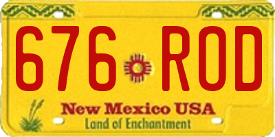 NM license plate 676ROD