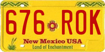 NM license plate 676ROK
