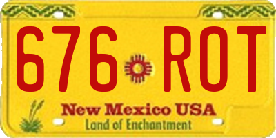 NM license plate 676ROT