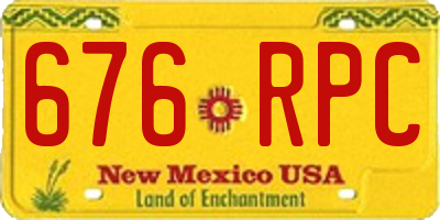 NM license plate 676RPC