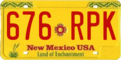 NM license plate 676RPK