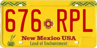 NM license plate 676RPL