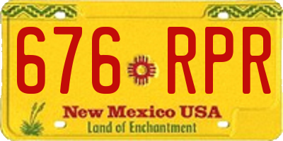 NM license plate 676RPR