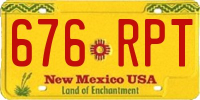 NM license plate 676RPT