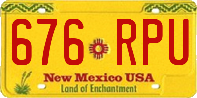 NM license plate 676RPU