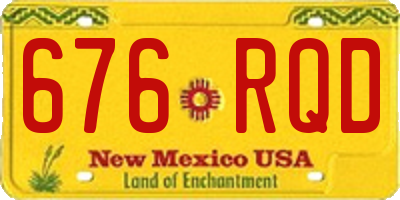 NM license plate 676RQD