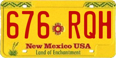 NM license plate 676RQH