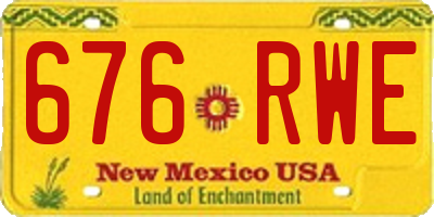 NM license plate 676RWE
