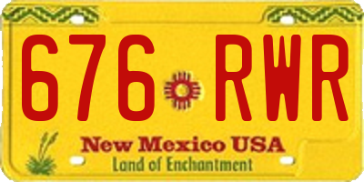 NM license plate 676RWR