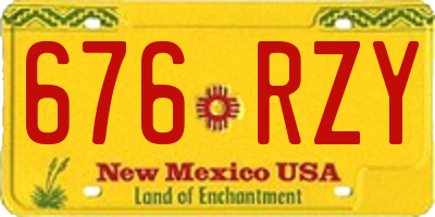 NM license plate 676RZY