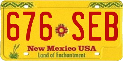 NM license plate 676SEB