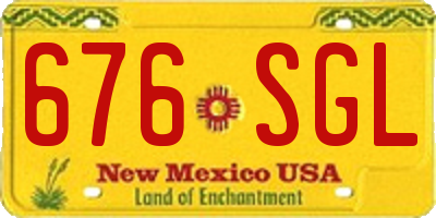 NM license plate 676SGL