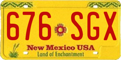 NM license plate 676SGX