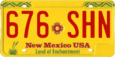 NM license plate 676SHN