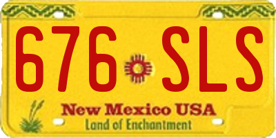 NM license plate 676SLS