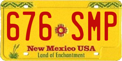 NM license plate 676SMP